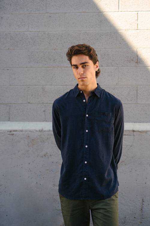 Hemp Heritage LS Shirt / Navy
