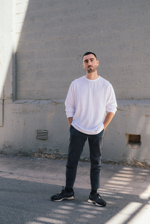 Boxy Long Sleeve Tee / White
