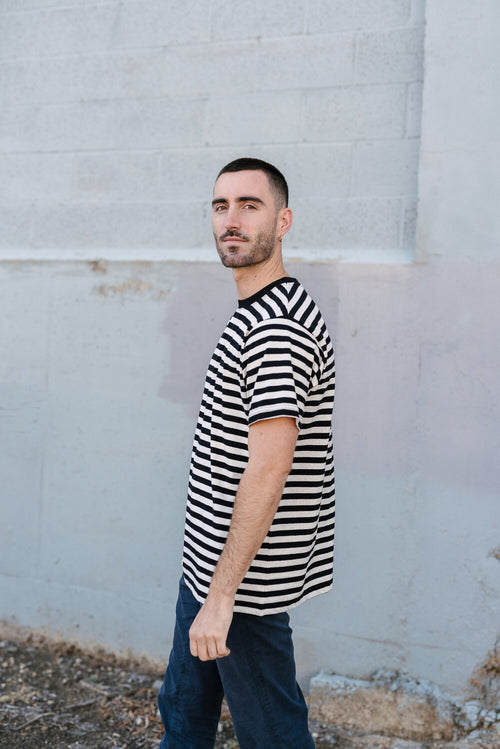 Hemp Boxy Shirt / Stripe