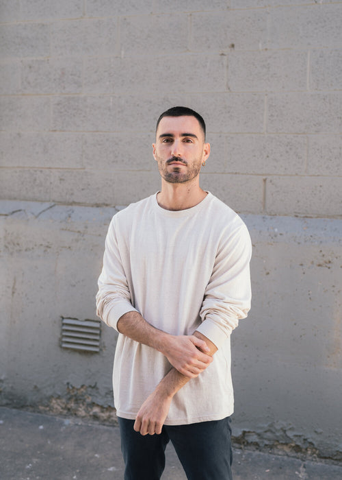 Boxy Long Sleeve Tee / Moonbeam