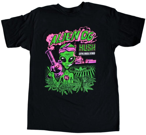 T shirt.    Alien OG Kush Black Light Strain