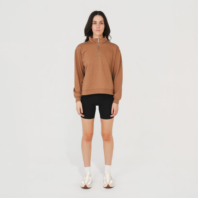 Women's Quarter Zip Toasted Coconut