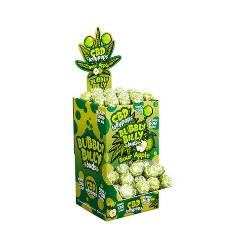 Bubbly Billy Buds - 10mg CBD Lollipop Sour Apples Flavour