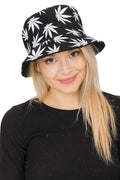 Weed Leaf Bucket Hat Blue