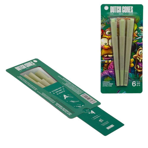 Dutch Cones | 6x Green Hemp 1 1/4 Pre-Rolled Cones - Get Hempified Store