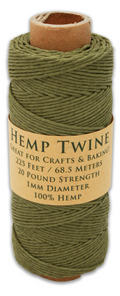 Hemptopia Hemp Twine spool, 225ft, 100% Natural: Natural