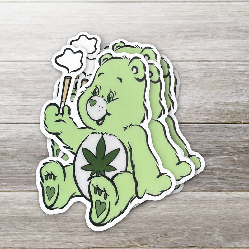 Caring Weed Bear Sticker- Green Joint: 2