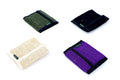 100% Hemp Moon Mushroom Hand Embroidered Tri-Fold Wallet: PURPLE