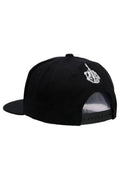 Middle Finger Up Skeleton Cotton Snapback: GRAY/BLACK / ONE SIZE