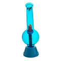 ULTIMATE BLUE TORNADO GLASS BONG WITH SILICONE BASE, GROMMET & METAL BONZA STEM 25CM