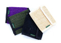 100% Hemp Moon Mushroom Hand Embroidered Tri-Fold Wallet: PURPLE