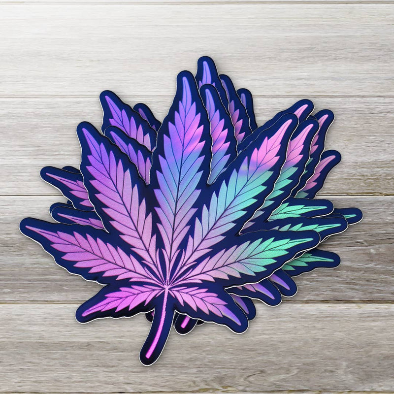Weed Leaf Sticker- Colorful: 3