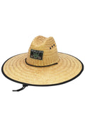 High Life 420 Hemp Patch Straw Lifeguard Hat NATURAL/BLACK / ONE SIZE