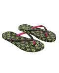 Women's Weed Flip Flops & Mesh Bag Set: Black / L 910