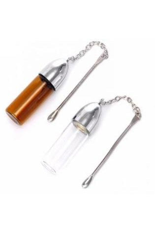 SNUFF - BOTTLE WITH SPOON ON CHAIN - Get Hempified Store