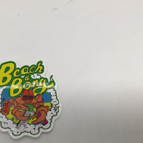 Sticker.  Beach & bong