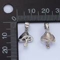 S925 Sterling Silver Micro Paved Mushroom Plant Pendant | SL-454