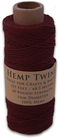 Hemptopia Hemp Twine spool, 225ft, 100% Natural: Blue