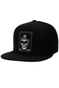 Hip Hop Skull Marijuana Snapback: Gray
