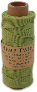 Hemptopia Hemp Twine spool, 225ft, 100% Natural: Red