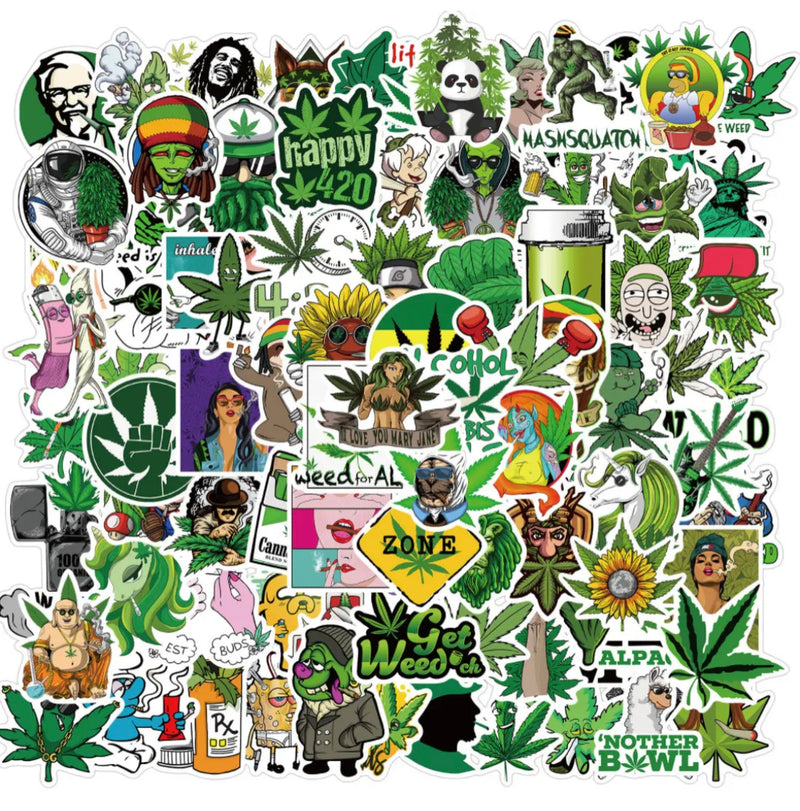 Funny Marijuana Cannabis Weed Stickers Bomb Decal