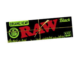RAW Black Organic 1 1/4 Size Ultra Thin Rolling Papers
