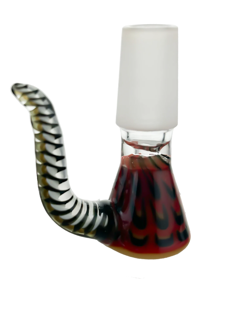 COLOURED GLASS CONE PIECE WITH PONYTAIL 14MM MIXED DESIGNS