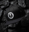 BOH Mesh Snapback Hat: Black/white