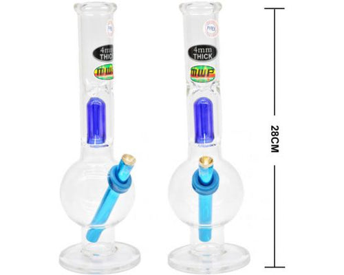 Medium Bent Bubble With Tar Catcher Blue 28cm THC 1/24