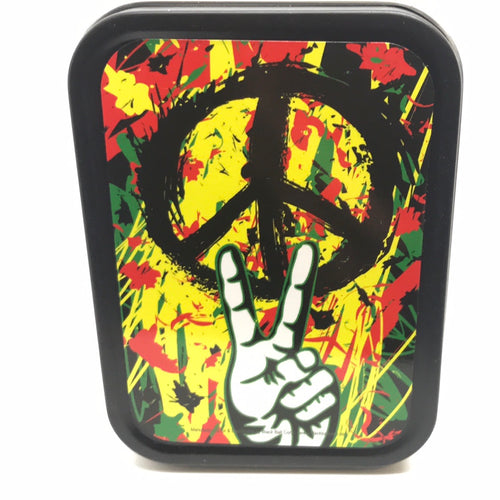 Stash tin large.    Peace griffiti