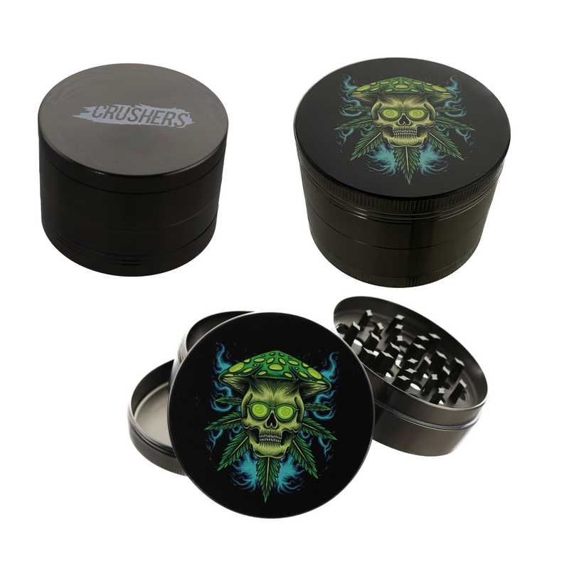 CRUSHERS “Shroom-Skull Enigma” 63mm 4-Piece Grinder