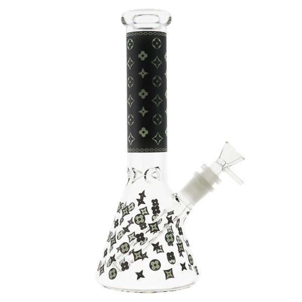 Glow In The Dark LV Louis Vuitton Glass Beaker Bong – 25cm