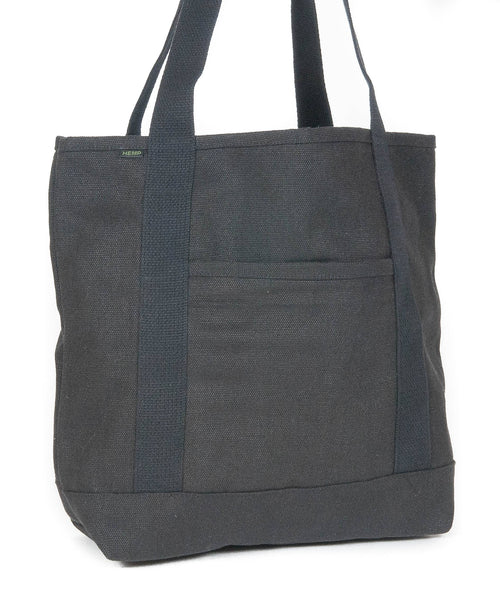 PUR134-H Hemp Boat Tote-Medium: Black