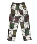 Cotton BW Mushroom  sun moon Patchwork Trouser D575: Large - Get Hempified Store