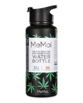 Thermal Insulated 32 Oz Weed Print Stainless Steel Bottle: Black / 32OZ
