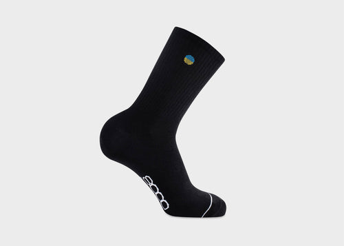 Crew Hemp Socks: Black / S