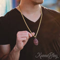 KannaBling - Gold Rope Chain Purple 30" (Men): Purple / 20 Inch Gold Chain