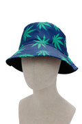 Weed Leaf Bucket Hat Blue