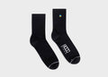Crew Hemp Socks: Black / S