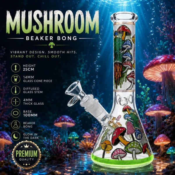 MONSTER MUSHROOM BEAKER BONG 25CM