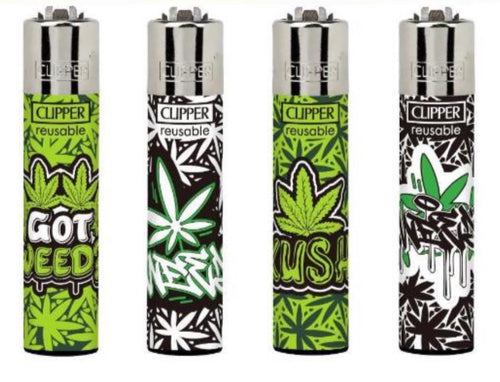 Clipper Lighter Weed Leaves