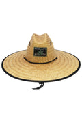 High Life 420 Hemp Patch Straw Lifeguard Hat NATURAL/BLACK / ONE SIZE