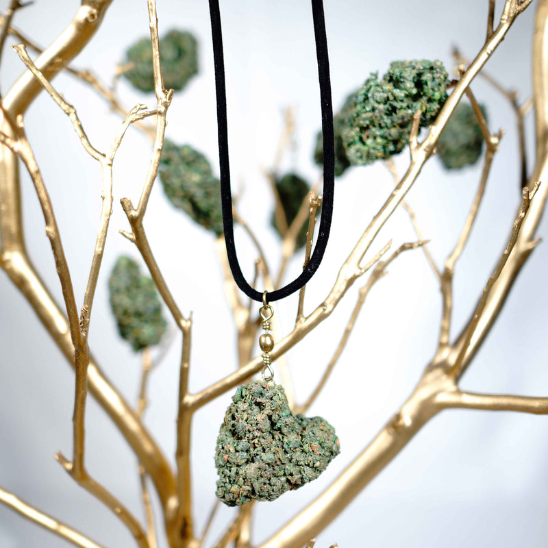 KannaBling - Pendant Necklace Heart Shape in Suede Rope(Ladies)