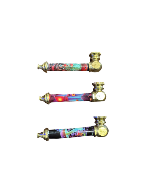 Small Brass Pipe- Mushroom Print