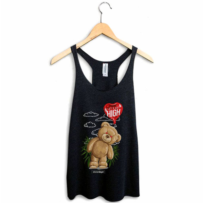 Let's Get High Heady Bear women's racerback: MEDIUM - Get Hempified Store