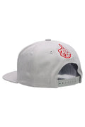 Middle Finger Up Skeleton Cotton Snapback: GRAY/BLACK / ONE SIZE