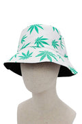 Weed Leaf Bucket Hat Blue