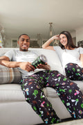 Weed 2pc Men's Pant PJ Set in a Bag: Black / XL