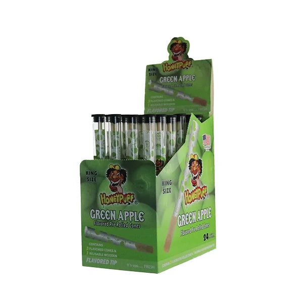 APPLE HONEYPUFF 3 X PRE-ROLLED CONES WITH WOODEN FILTER