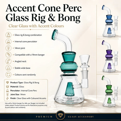 ACCENT CONE PERC GLASS RIG